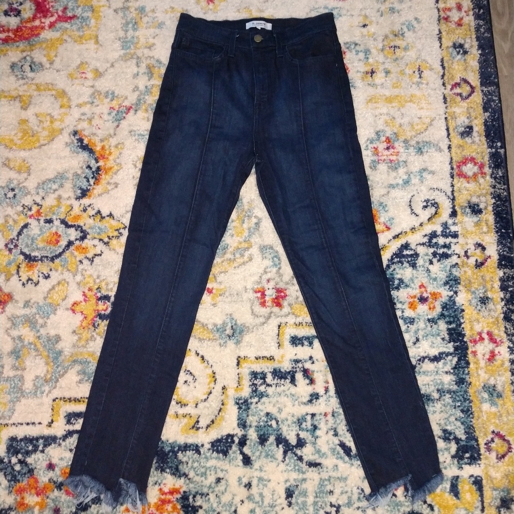 O2 Denim Frayed Jeans
